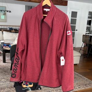 Canada Zip-Up Sweater - Red